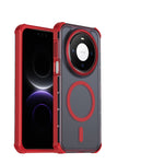 For Huawei Mate 80 Magnetic Case Electroplated Frame Skin-touch TPU+PC Phone Cover