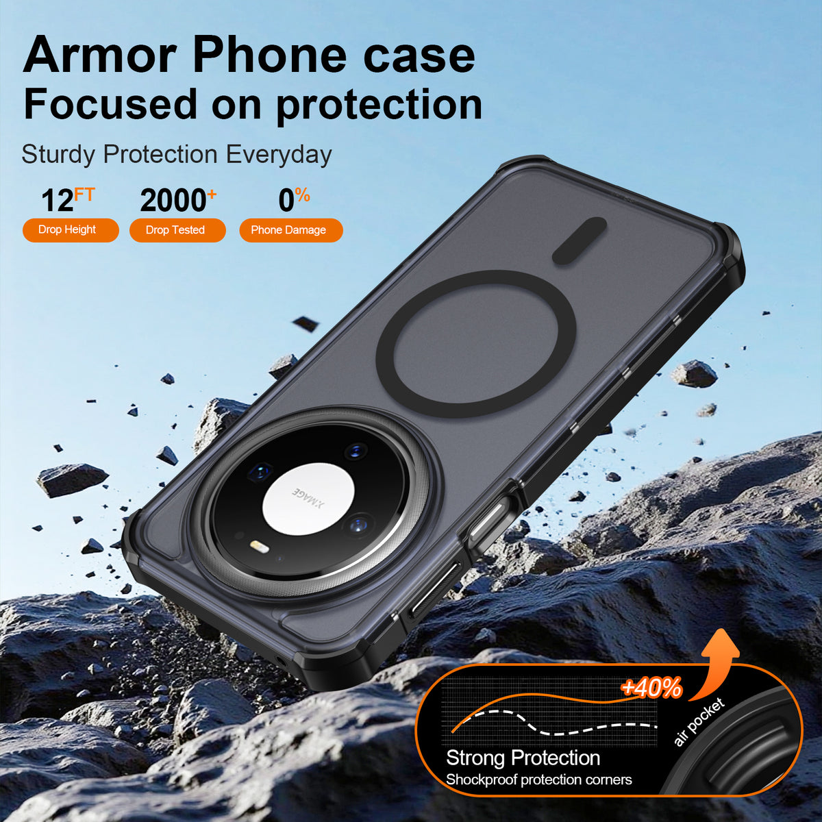 For Huawei Mate 80 Magnetic Case Electroplated Frame Skin-touch TPU+PC Phone Cover