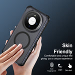 For Huawei Mate 80 Magnetic Case Electroplated Frame Skin-touch TPU+PC Phone Cover
