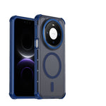 For Huawei Mate 80 Magnetic Case Electroplated Frame Skin-touch TPU+PC Phone Cover