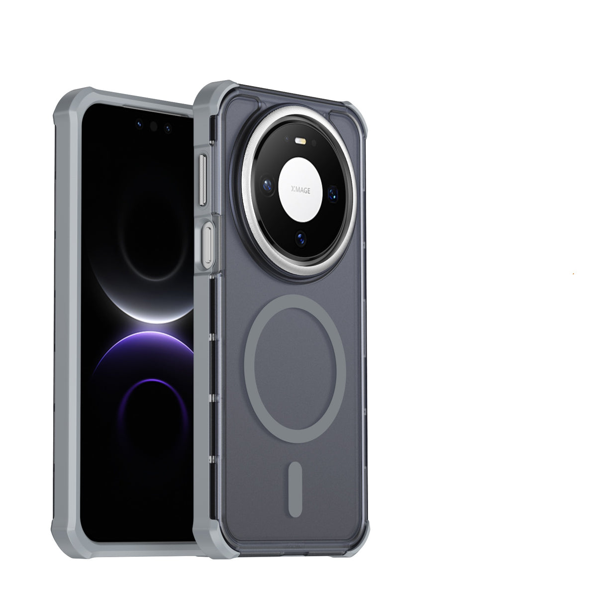 For Huawei Mate 80 Magnetic Case Electroplated Frame Skin-touch TPU+PC Phone Cover