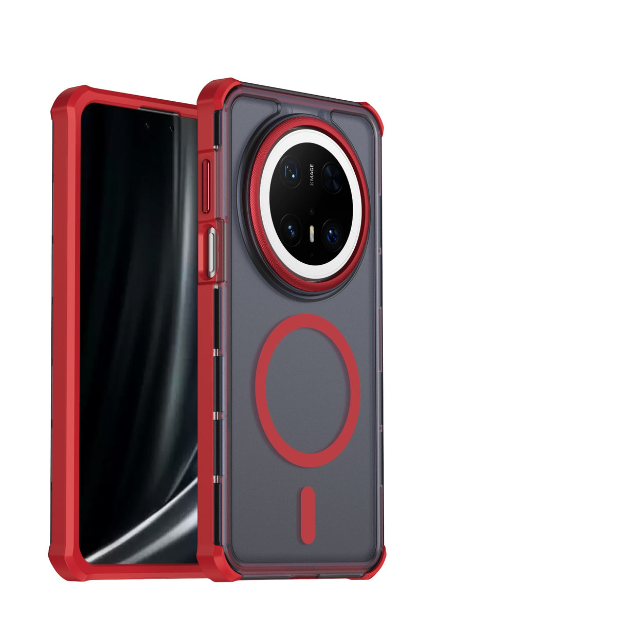 For Huawei Mate 70 Pro Magnetic Case Electroplated Frame Skin-touch TPU+PC Phone Cover