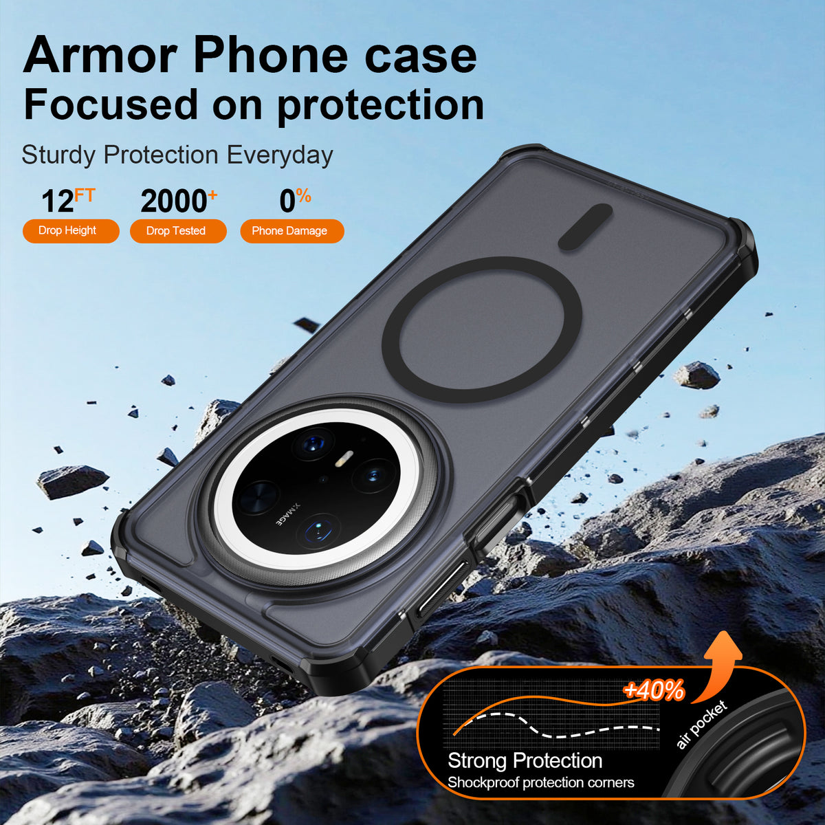 For Huawei Mate 70 Pro Magnetic Case Electroplated Frame Skin-touch TPU+PC Phone Cover