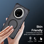 For Huawei Mate 70 Pro Magnetic Case Electroplated Frame Skin-touch TPU+PC Phone Cover