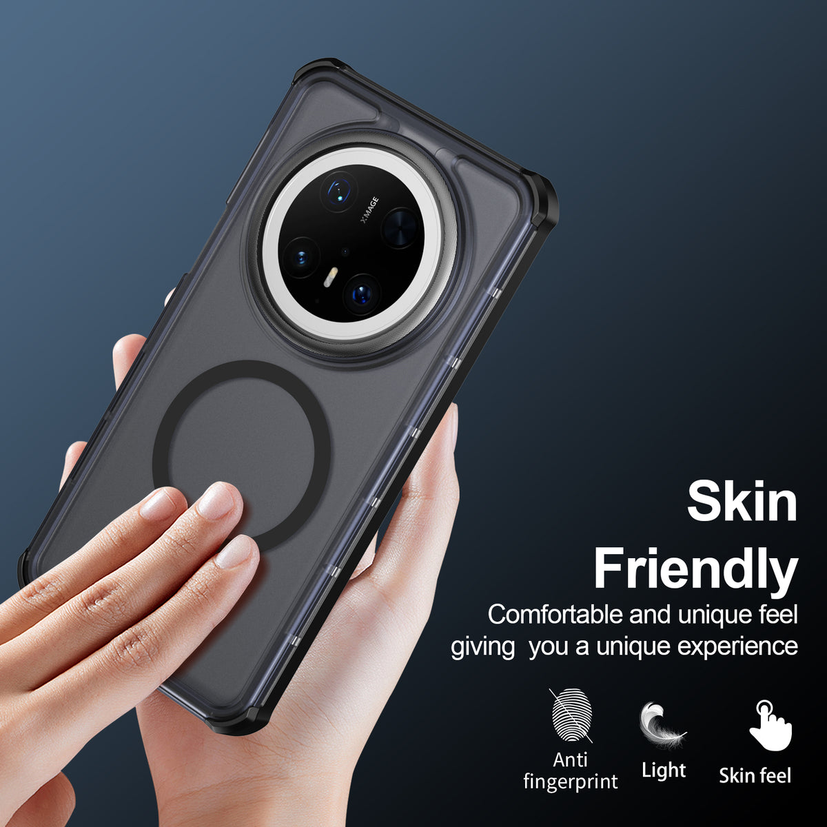 For Huawei Mate 70 Pro Magnetic Case Electroplated Frame Skin-touch TPU+PC Phone Cover