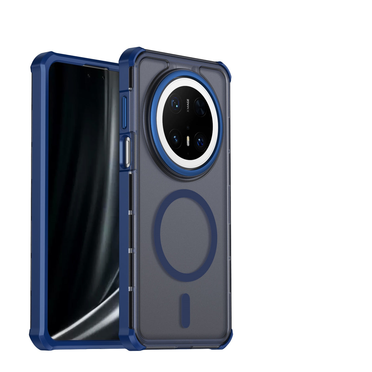 For Huawei Mate 70 Pro Magnetic Case Electroplated Frame Skin-touch TPU+PC Phone Cover