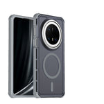 For Huawei Mate 70 Pro Magnetic Case Electroplated Frame Skin-touch TPU+PC Phone Cover