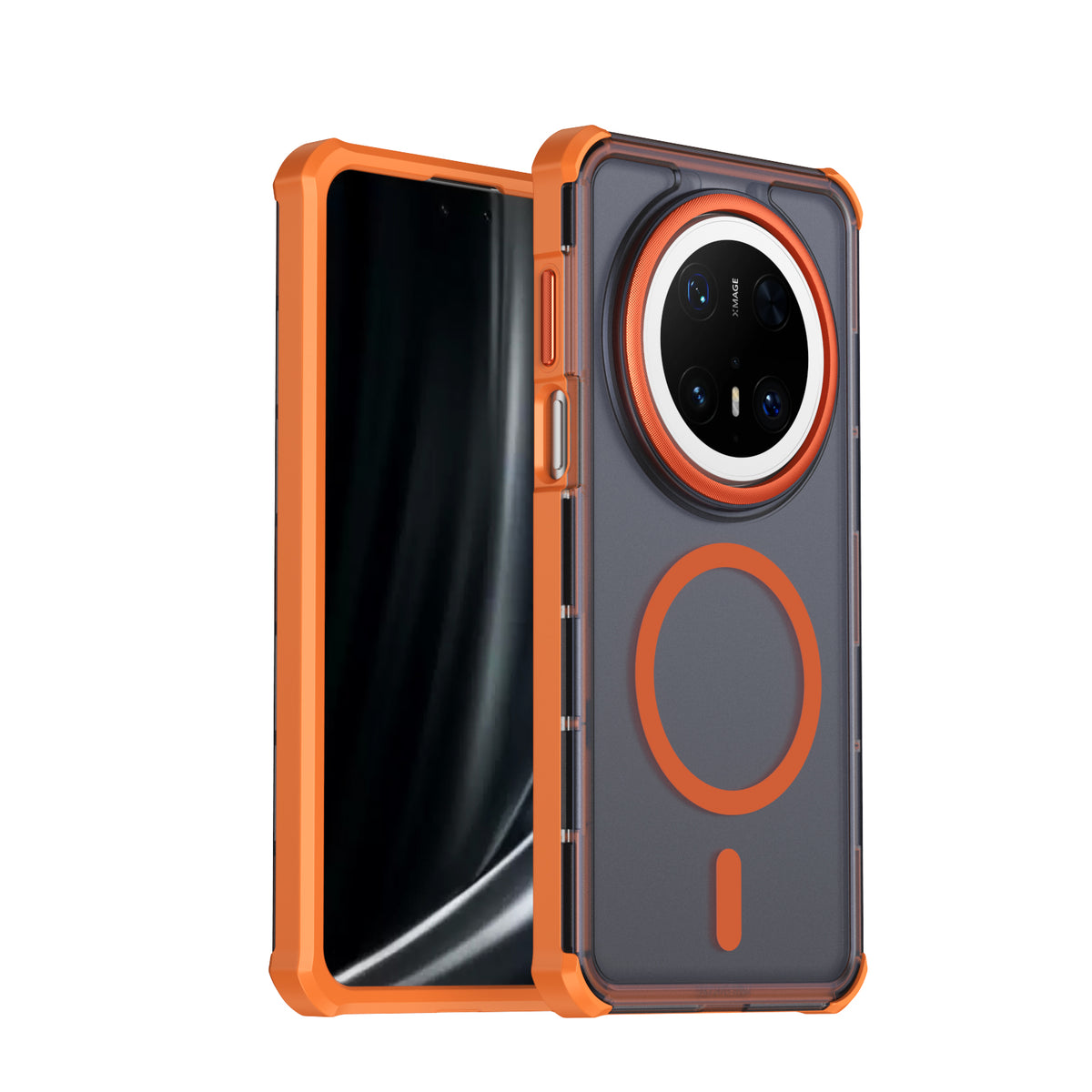 For Huawei Mate 70 Pro Magnetic Case Electroplated Frame Skin-touch TPU+PC Phone Cover