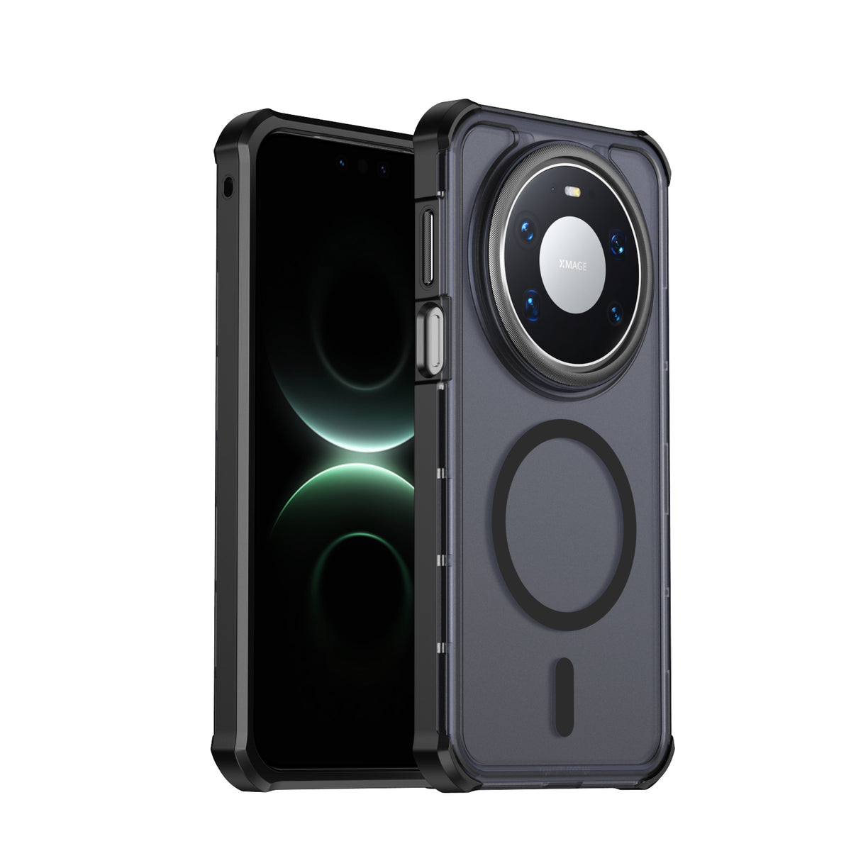 For Huawei Mate 80 Pro Max Magnetic Case Electroplated Frame Skin-touch TPU+PC Phone Cover