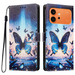 For Honor 600 Pro 5G / 600 5G Case Pattern Printed PU Leather Flip Wallet Phone Cover with Wrist Strap