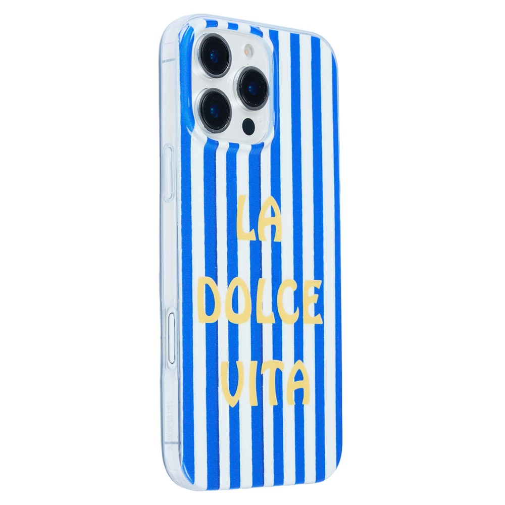 Til iPhone 17 Cover Varmeoverførsel Stribet Mønster Blød TPU Anti-Ridse Telefoncover