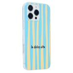Til iPhone 17 Cover Varmeoverførsel Stribet Mønster Blød TPU Anti-Ridse Telefoncover