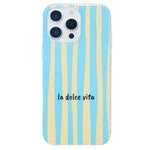 For iPhone 16 Pro Max Case Heat Transfer Striped Pattern Soft TPU Anti-Scratch Phone Cover