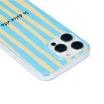 For iPhone 16 Pro Max Case Heat Transfer Striped Pattern Soft TPU Anti-Scratch Phone Cover