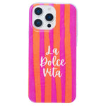 For iPhone 12 Pro Max Case Heat Transfer Striped Pattern Soft TPU Anti-Scratch Phone Cover