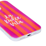 For iPhone 12 Pro Max Case Heat Transfer Striped Pattern Soft TPU Anti-Scratch Phone Cover