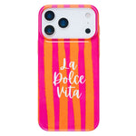 For iPhone 15 Pro Case IMD Striped Pattern Hard PC Protective Phone Cover