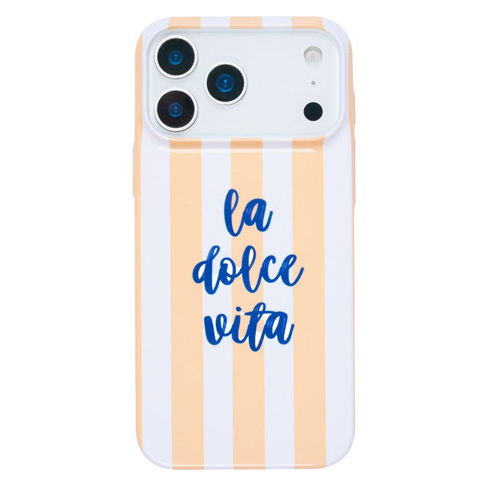 For iPhone 15 Pro Max Case IMD Striped Pattern Hard PC Protective Phone Cover