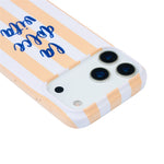 For iPhone 15 Pro Max Case IMD Striped Pattern Hard PC Protective Phone Cover