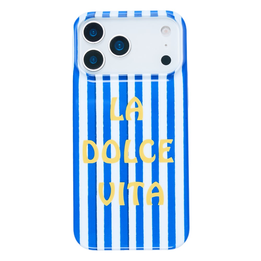 Til iPhone 14 Pro etui IMD stribet mønster hårdt PC beskyttende telefoncover