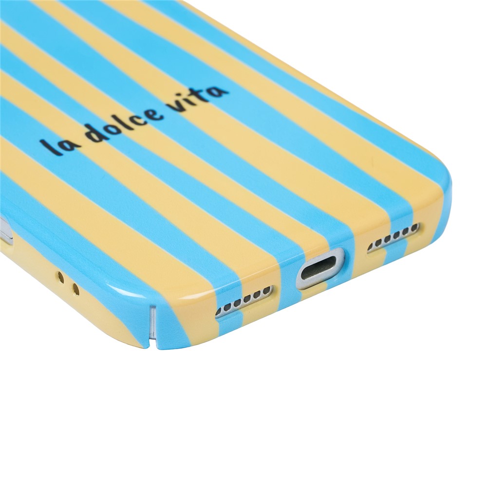 For iPhone 14 Pro Max Case IMD Striped Pattern Hard PC Protective Phone Cover