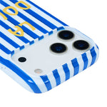 For iPhone 13 Pro Max Case IMD Striped Pattern Hard PC Protective Phone Cover