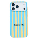For iPhone 13 Pro Case IMD Striped Pattern Hard PC Protective Phone Cover