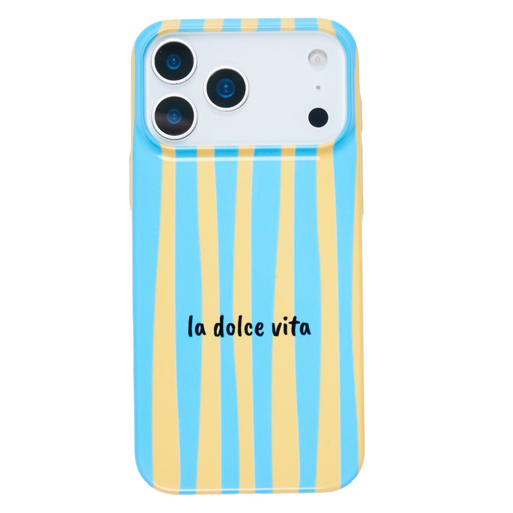 For iPhone 13 Pro Case IMD Striped Pattern Hard PC Protective Phone Cover