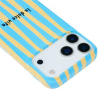 For iPhone 13 Pro Case IMD Striped Pattern Hard PC Protective Phone Cover