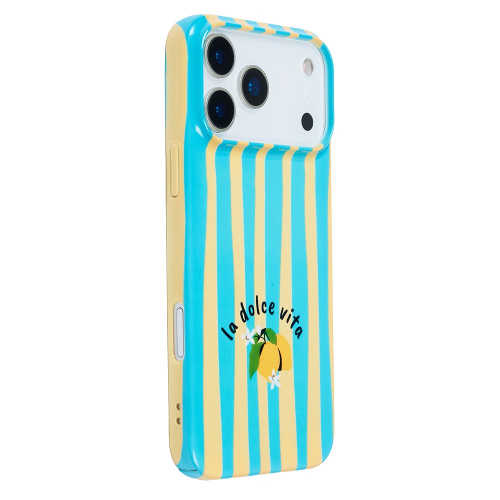 For iPhone 13 Pro Case IMD Striped Pattern Hard PC Protective Phone Cover