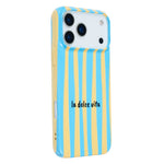 For iPhone 11 Pro Case IMD Striped Pattern Hard PC Protective Phone Cover