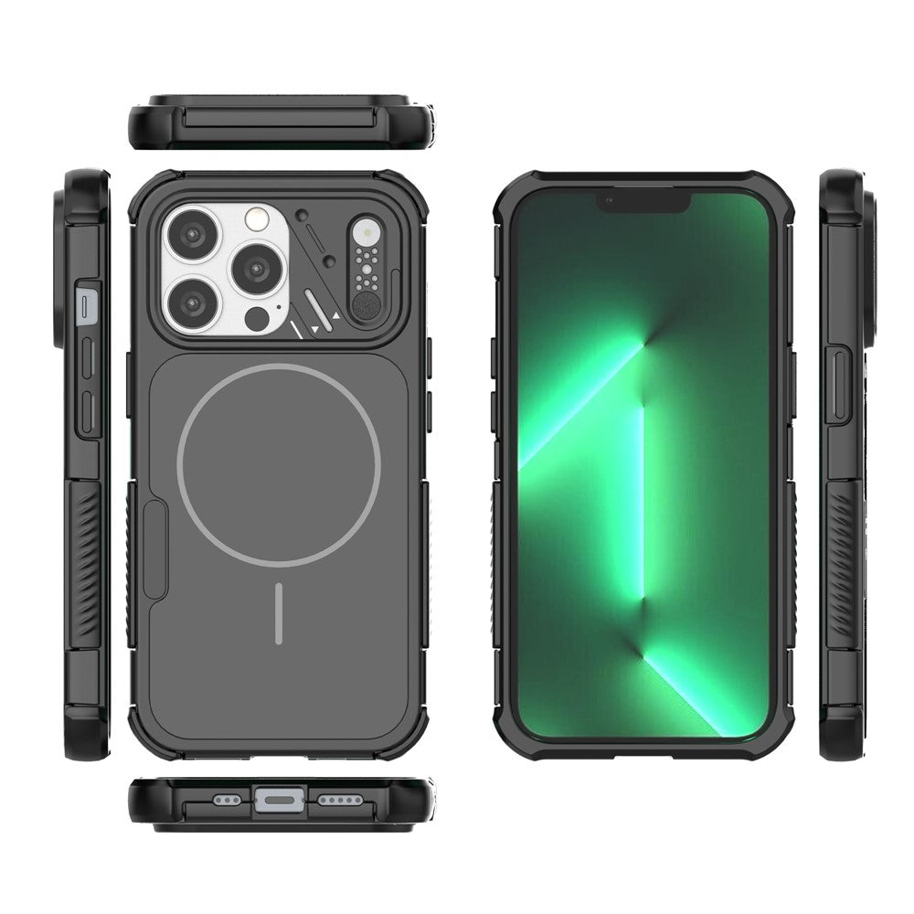 For iPhone 13 Pro Case Shockproof Airbag PC+TPU Phone Cover Compatible with MagSafe
