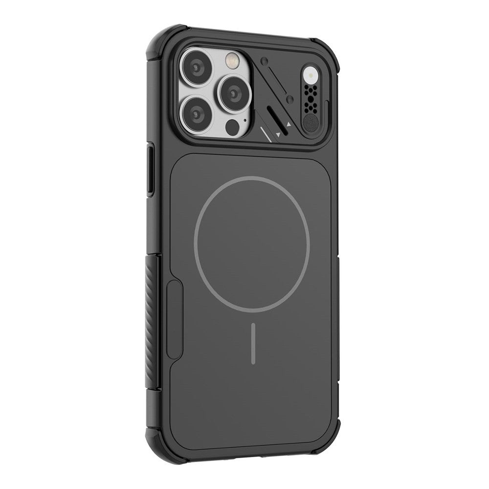 For iPhone 13 Pro Max Case Shockproof Airbag PC+TPU Phone Cover Compatible with MagSafe
