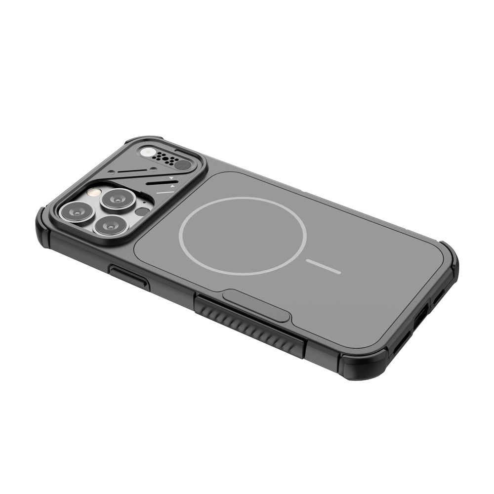 For iPhone 13 Pro Max Case Shockproof Airbag PC+TPU Phone Cover Compatible with MagSafe