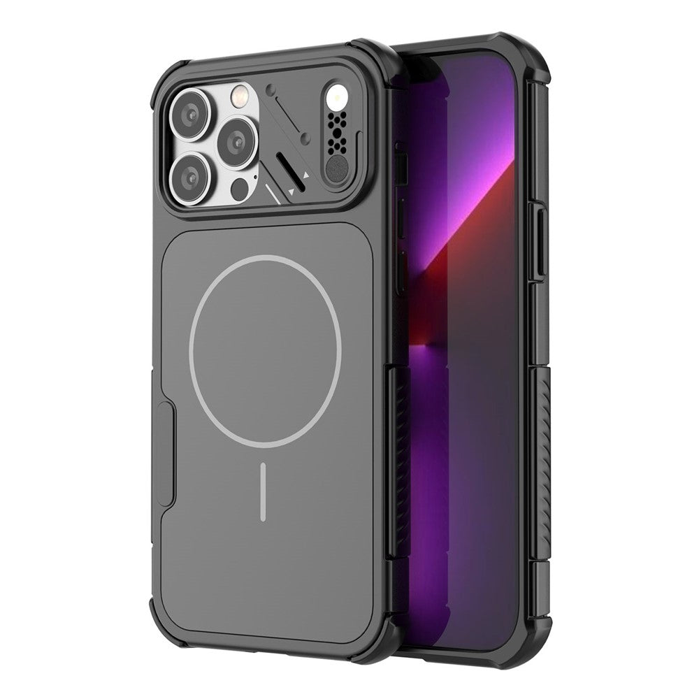 For iPhone 13 Pro Max Case Shockproof Airbag PC+TPU Phone Cover Compatible with MagSafe