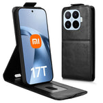For Xiaomi 17T Stand Case Magnetic Clasp Vertical Flip Leather Phone Cover with Card Holder