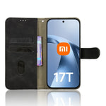 For Xiaomi 17T Leather Case Skin Feel Anti Drop Wallet Stand Flip Phone Cover