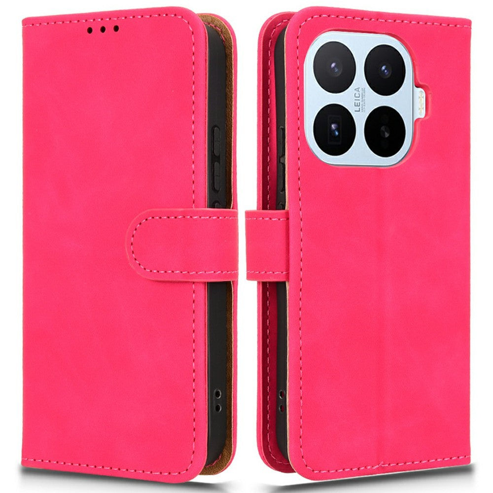 For Xiaomi 17T Leather Case Skin Feel Anti Drop Wallet Stand Flip Phone Cover