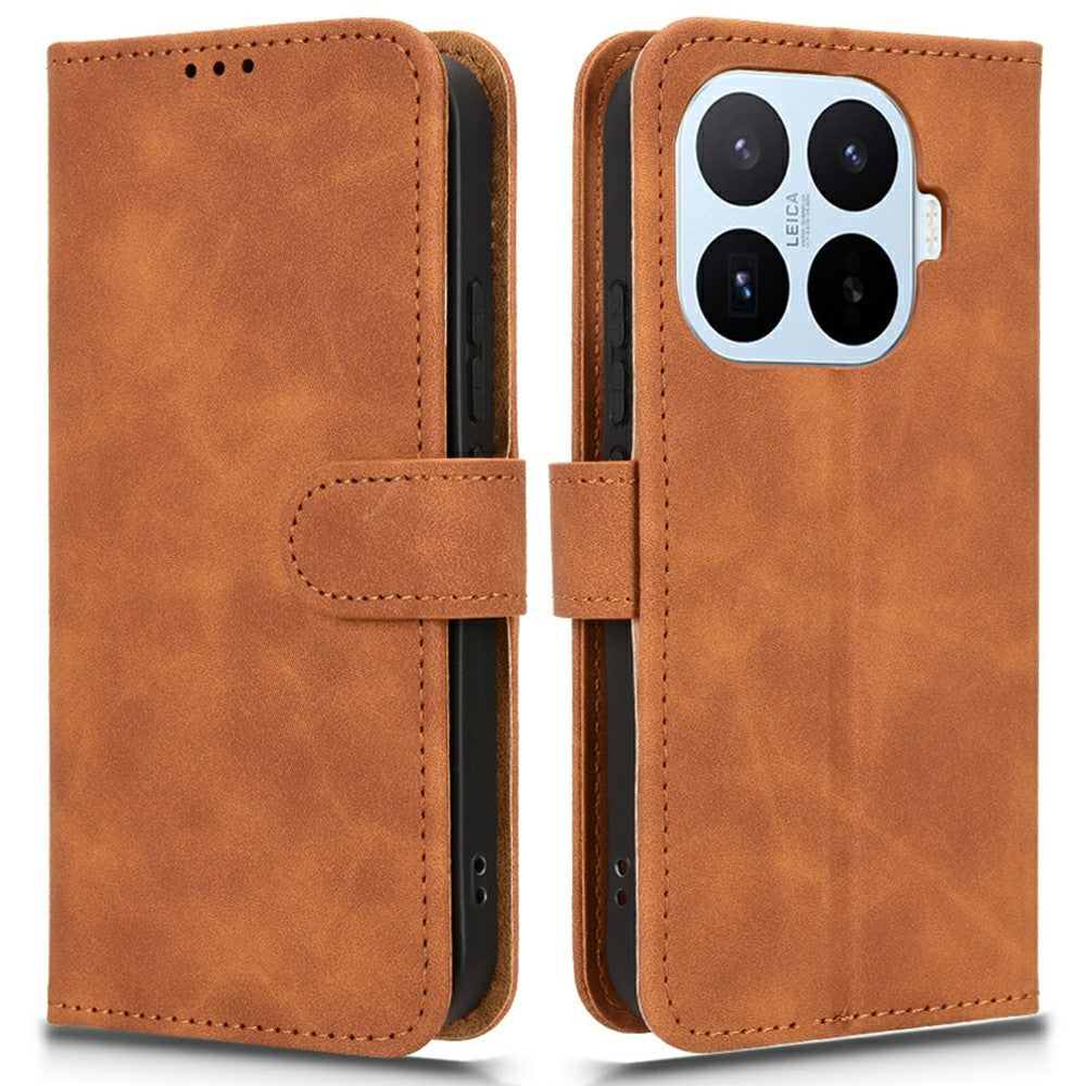 For Xiaomi 17T Leather Case Skin Feel Anti Drop Wallet Stand Flip Phone Cover