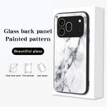 For Honor 600 Pro 5G Phone Case Marble Pattern Tempered Glass + PC + TPU Protective Phone Cover