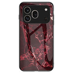 For Honor 600 Pro 5G Phone Case Marble Pattern Tempered Glass + PC + TPU Protective Phone Cover