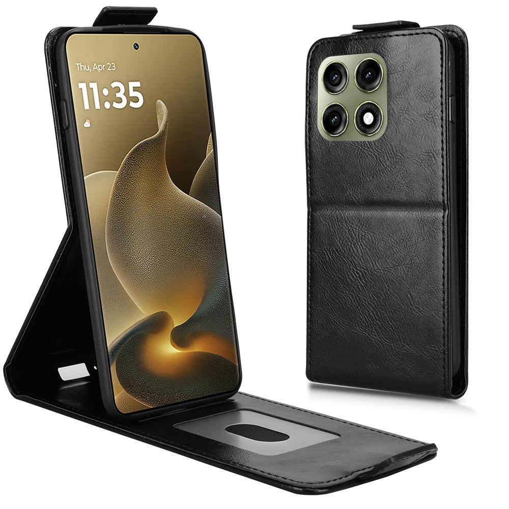 For Motorola Edge 70 Pro 5G Stand Case Magnetic Clasp Vertical Flip Leather Phone Cover with Card Holder