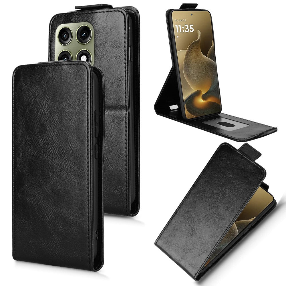 For Motorola Edge 70 Pro 5G Stand Case Magnetic Clasp Vertical Flip Leather Phone Cover with Card Holder