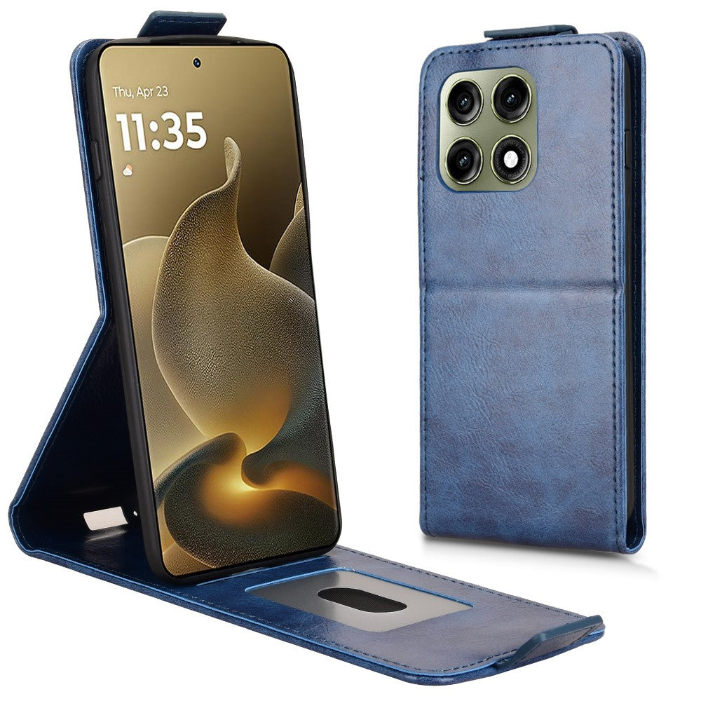 For Motorola Edge 70 Pro 5G Stand Case Magnetic Clasp Vertical Flip Leather Phone Cover with Card Holder