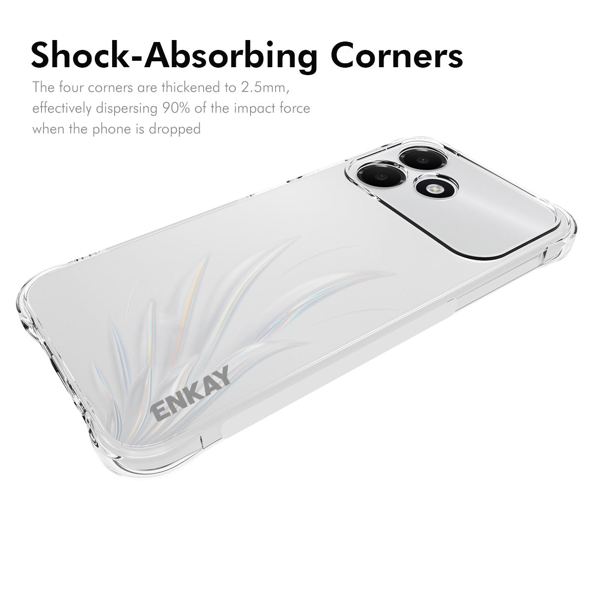 HAT PRINCE til Oppo A6c 4G ENKAY Klart telefoncover Stødsikkert Anti-slip TPU Cover