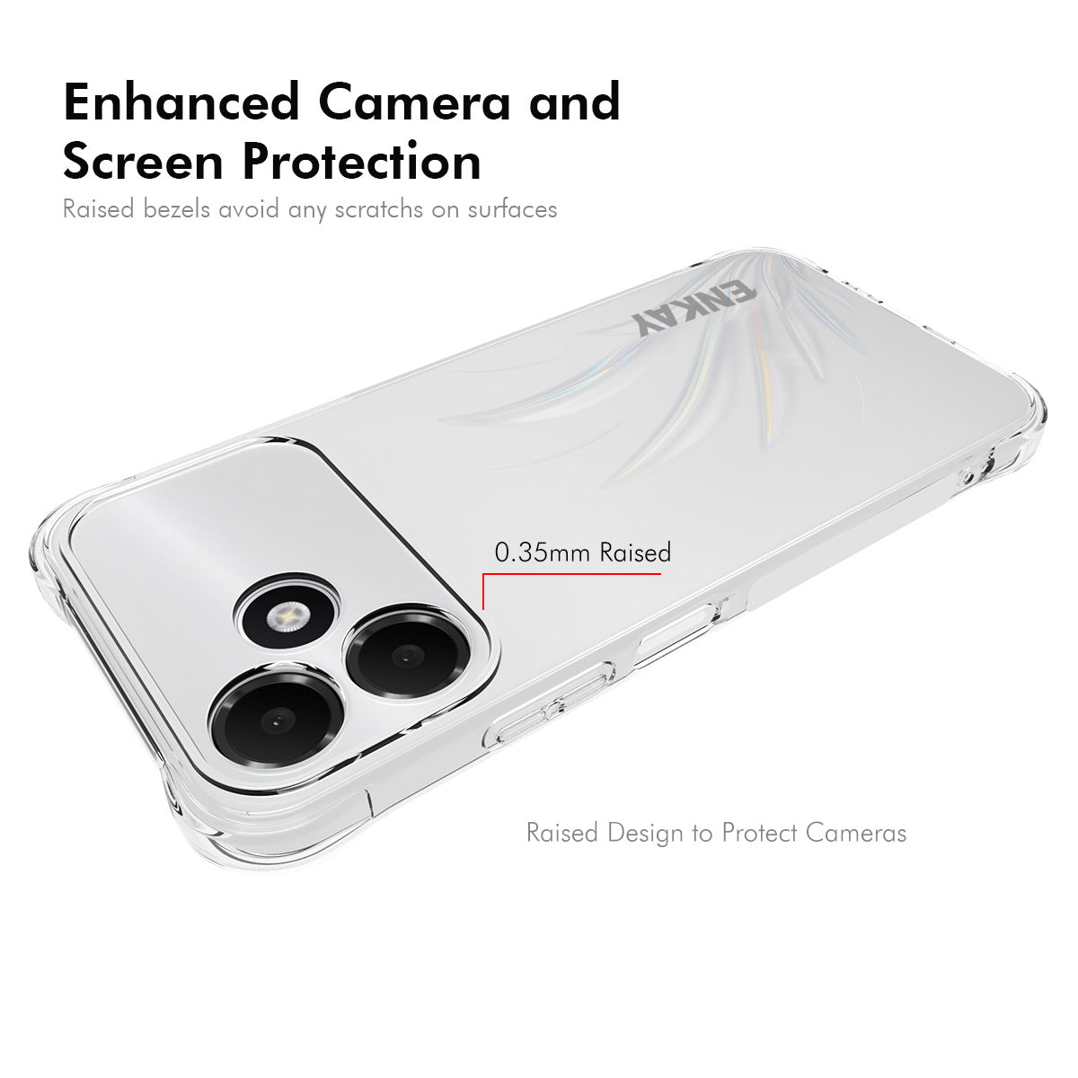 HAT PRINCE til Oppo A6c 4G ENKAY Klart telefoncover Stødsikkert Anti-slip TPU Cover