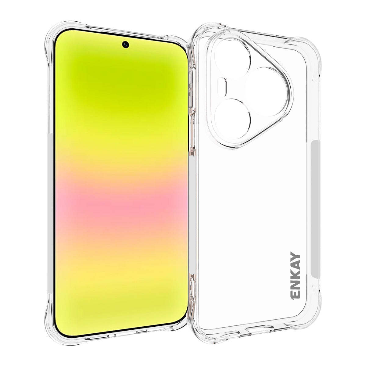 HAT PRINCE för Huawei Pura 90 Pro ENKAY Genomskinligt mobilskal Stötsäkert Halkfritt TPU-Skal