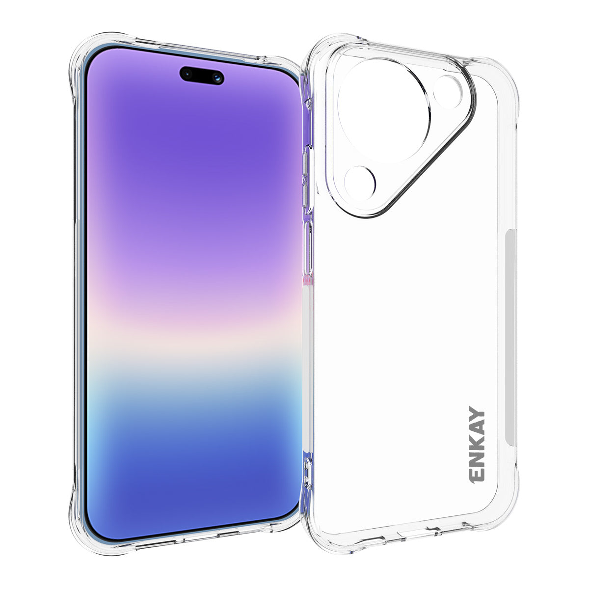 HAT PRINCE til Huawei Pura 90 ENKAY gennemsigtigt mobilcover stødsikkert skridsikkert TPU-cover