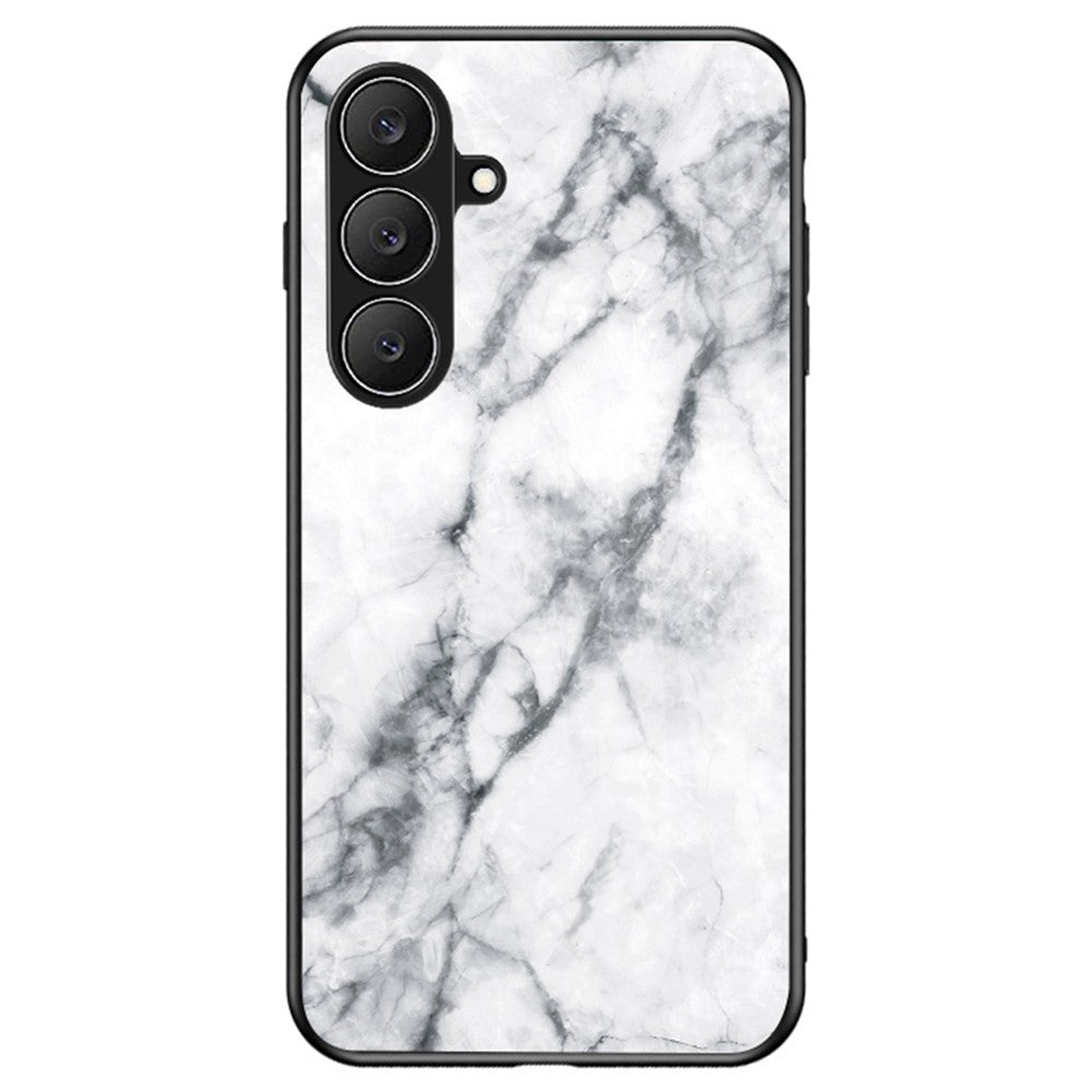 Til Samsung Galaxy S26 FE telefoncover Marmormønster Hærdet glas + PC + TPU beskyttende telefoncover