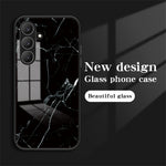 Til Samsung Galaxy S26 FE telefoncover Marmormønster Hærdet glas + PC + TPU beskyttende telefoncover